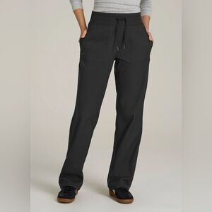 Tall high rise after practice pants in black American Tall